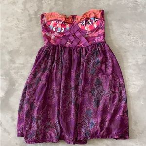 Mini strapless dress